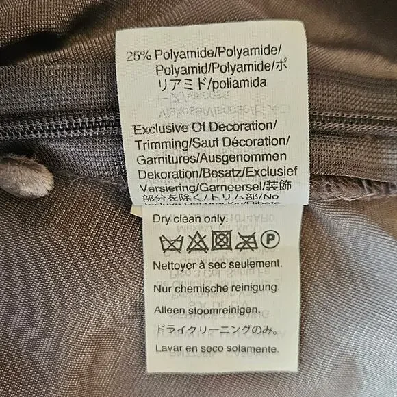 Madewell Women’s Velvet Blouse Button Front Puff Sleeve Ruffle Grey Size 14 - Picture 7 of 9